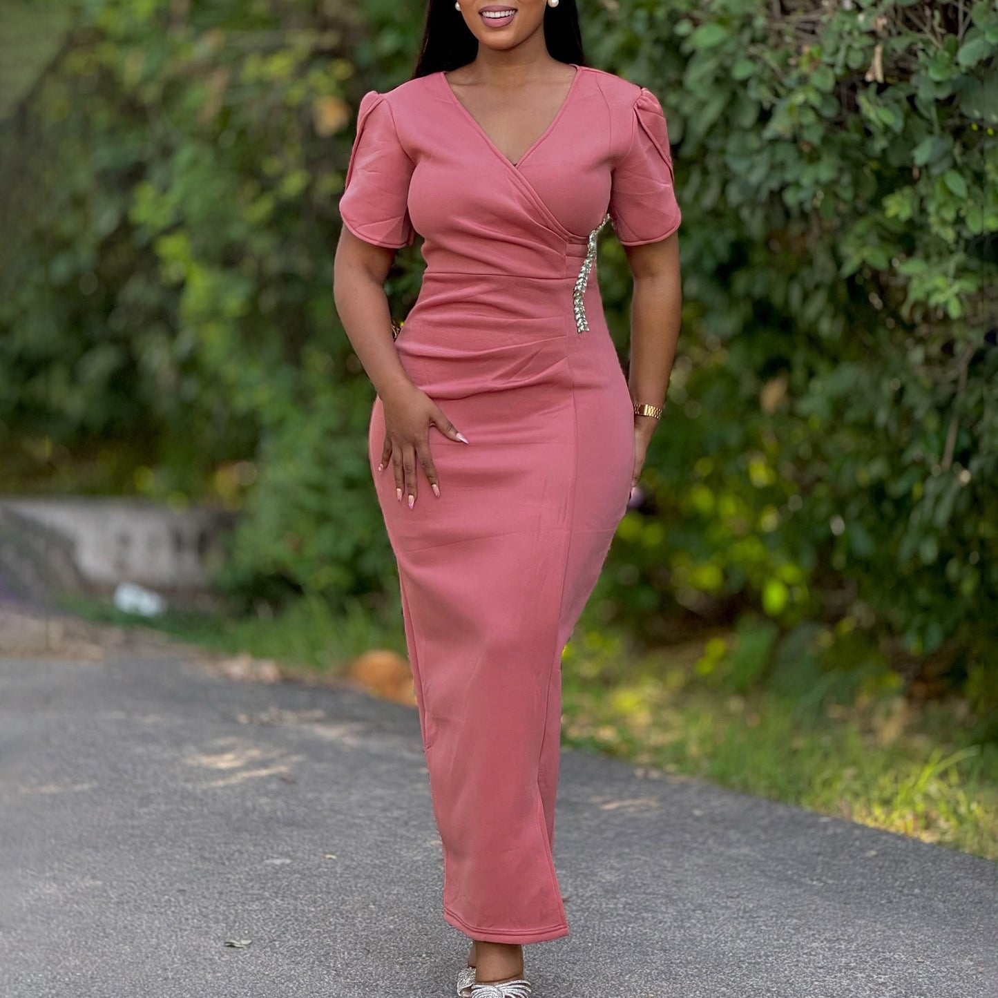 Casual Dress with African-Inspired Design