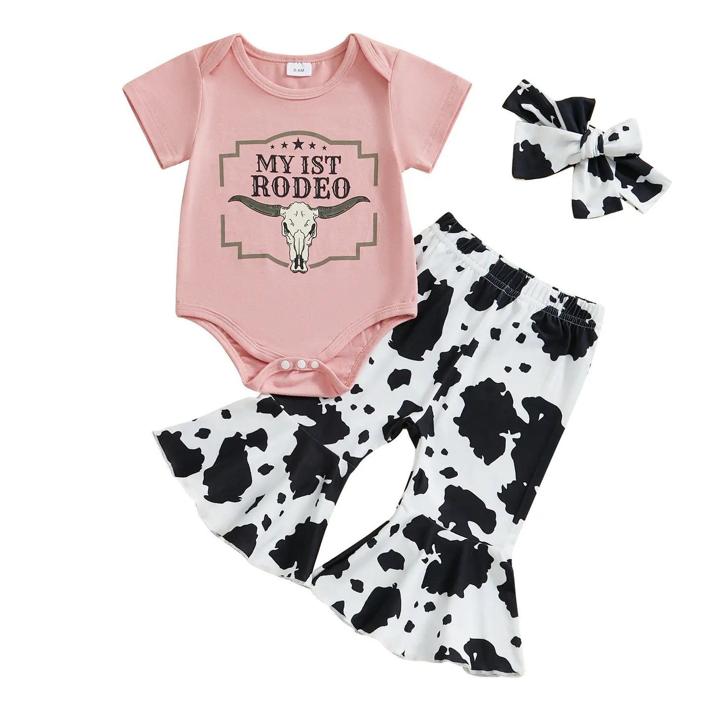 Kids' Milk Cow Print Outfit Set