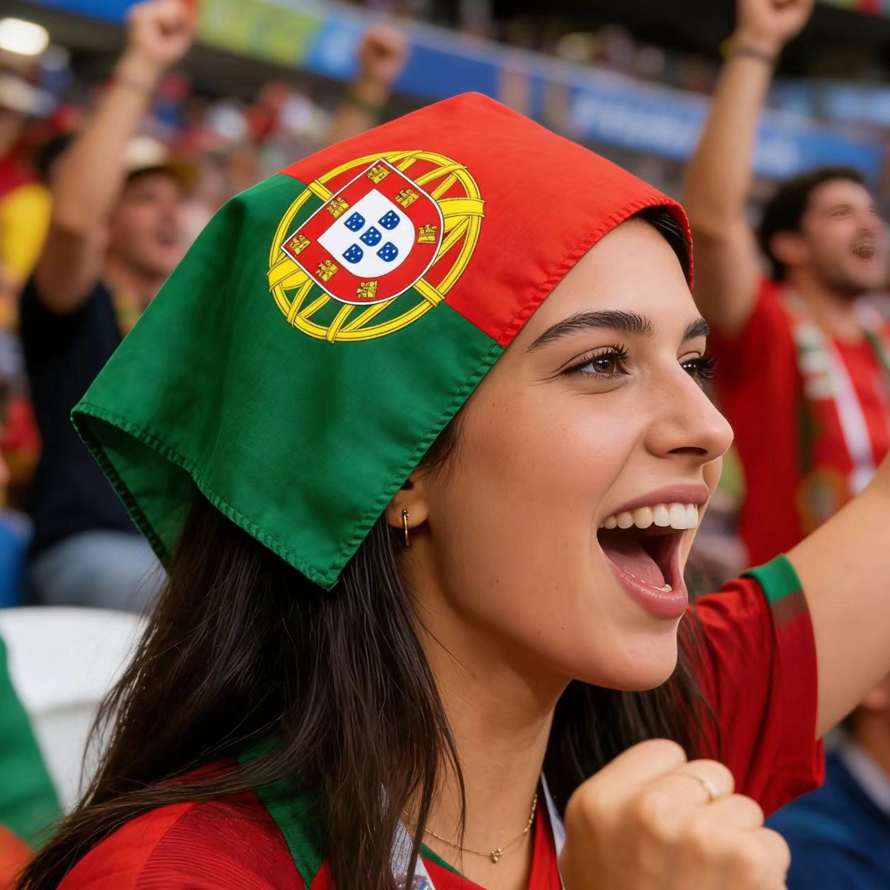 World Cup National Flag-printed Square Scarf