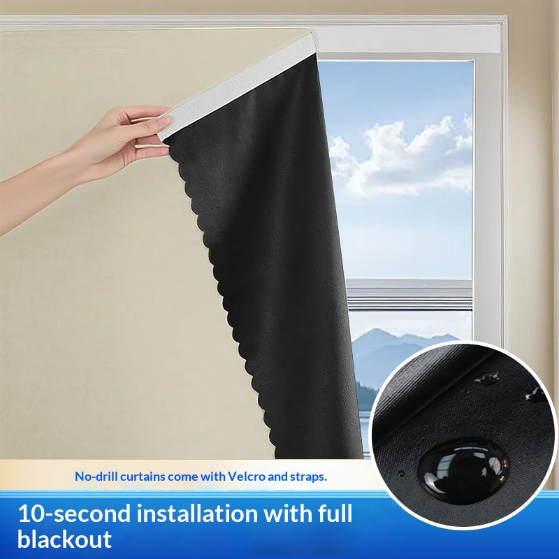 Shade-providing Waterproof Velcro-ready Finished Curtain