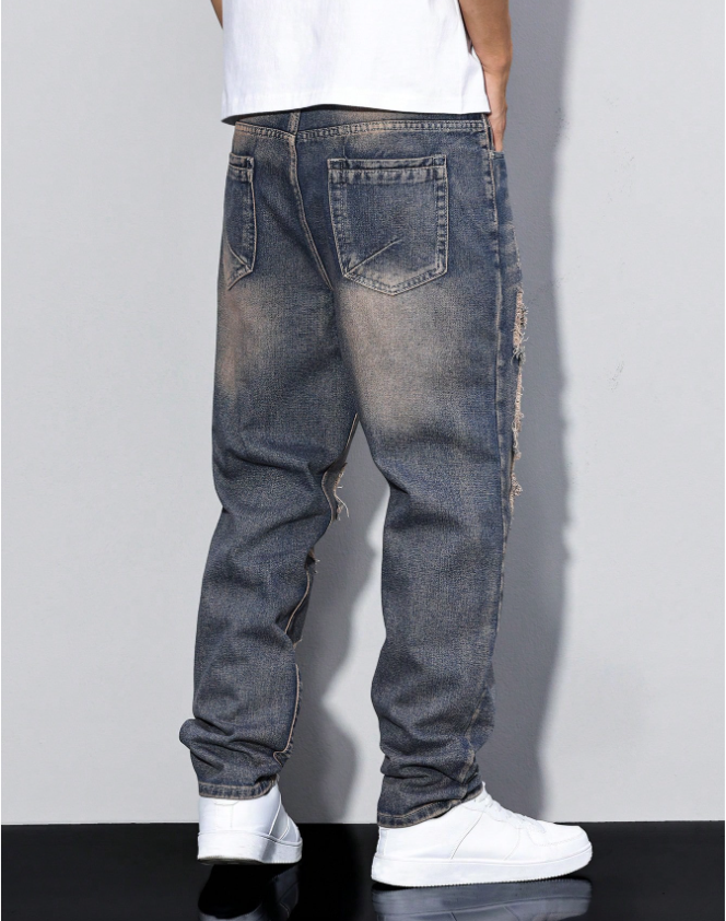 Slim Straight Pants with Shanxi Stretch