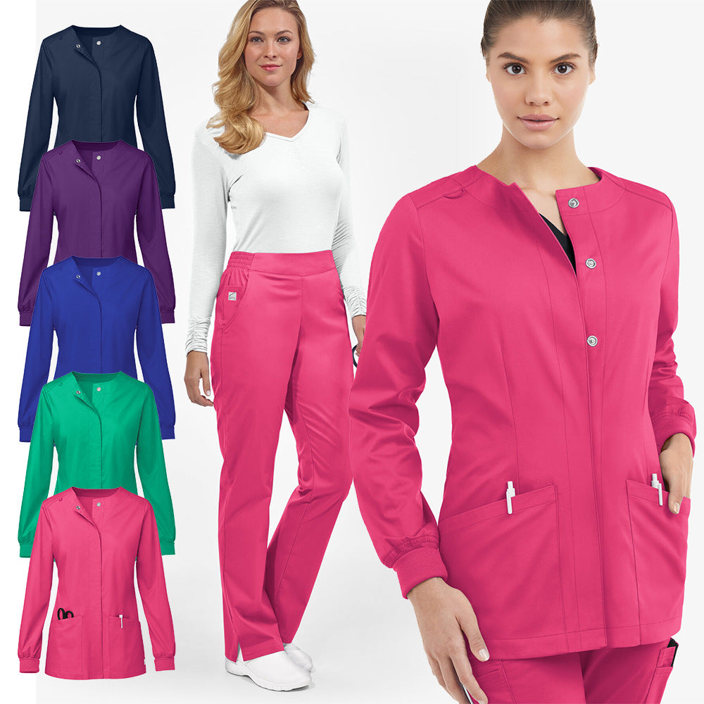 Scrub Top with Long Sleeves for Handwashing