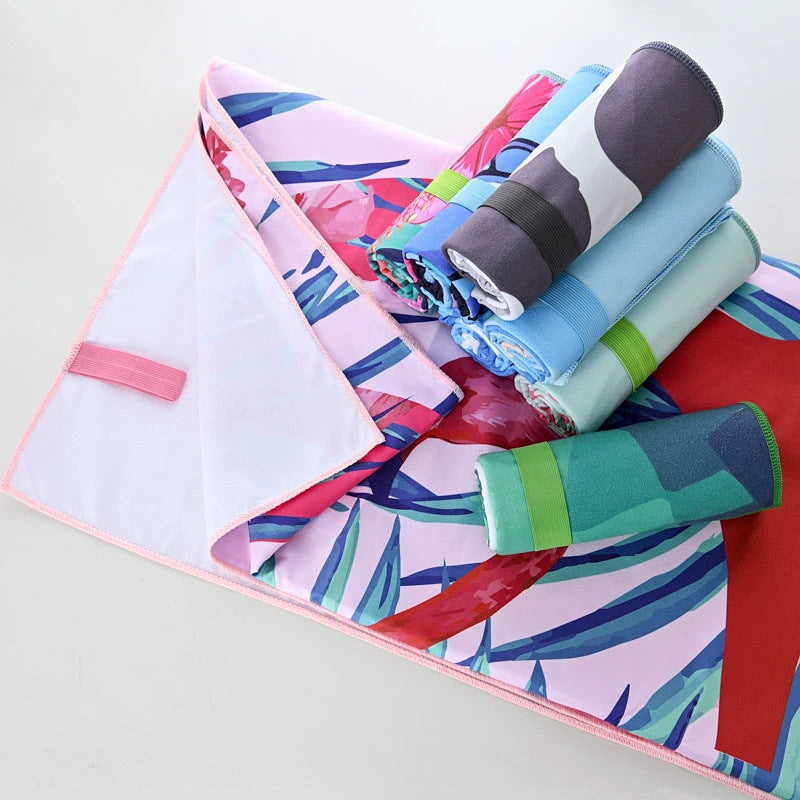Cross-border Microfiber Double-Sided Coral Fleece Beach Towel