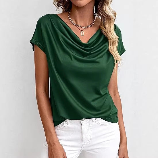 Short-Sleeve Top in Solid Color