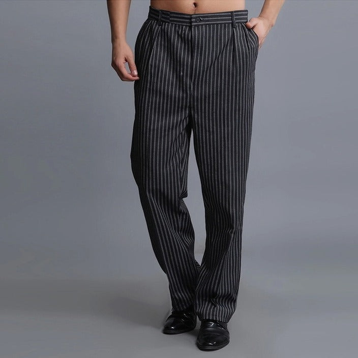 Chefs Work Uniform Mens Loose-Fitting Trousers