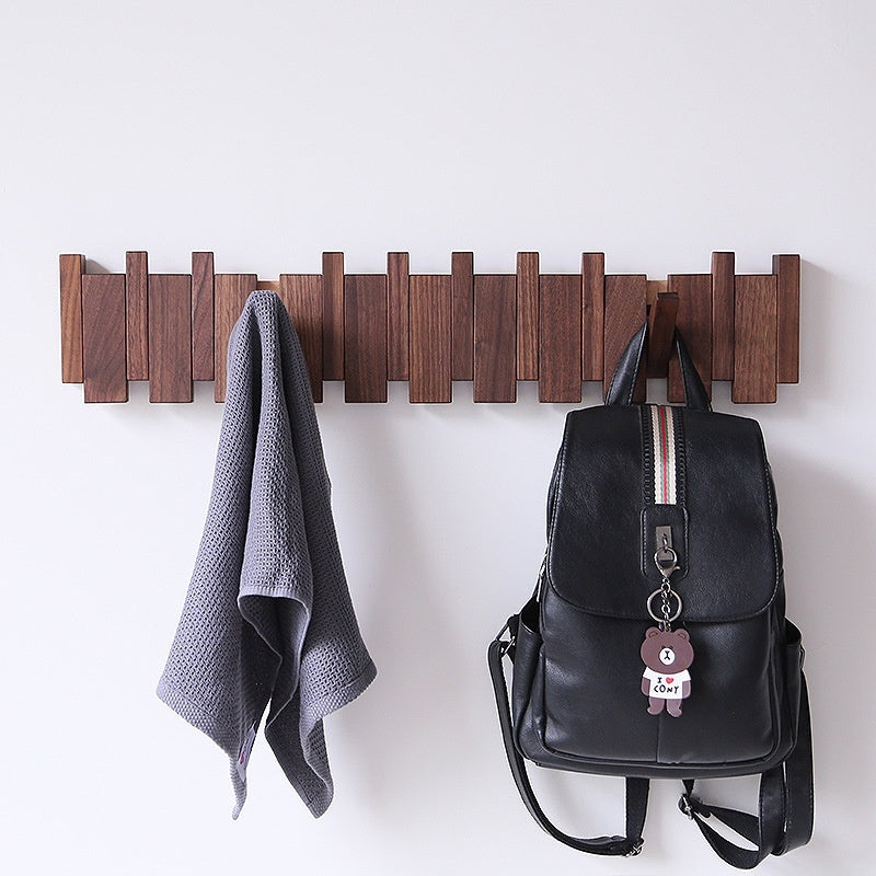 Wall-Mounted Clothes Hook in Punch-Free Solid Wood