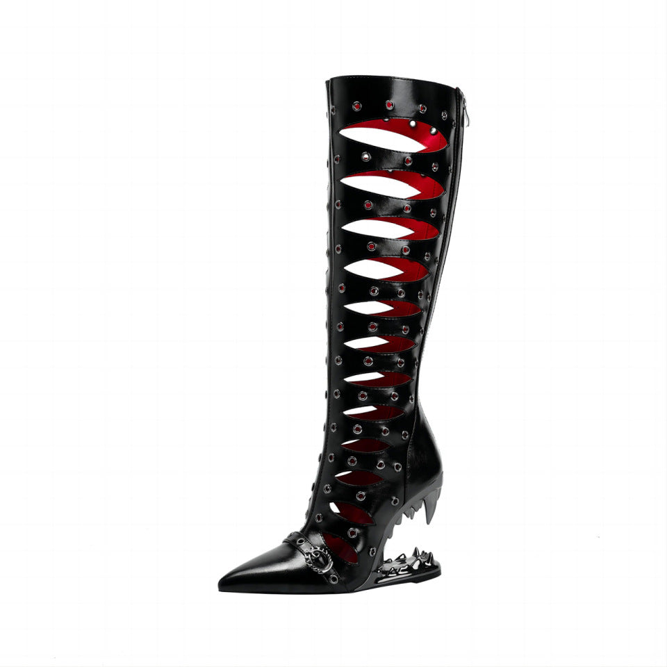 Metallic Stiletto Sandals with Open Toe Straps