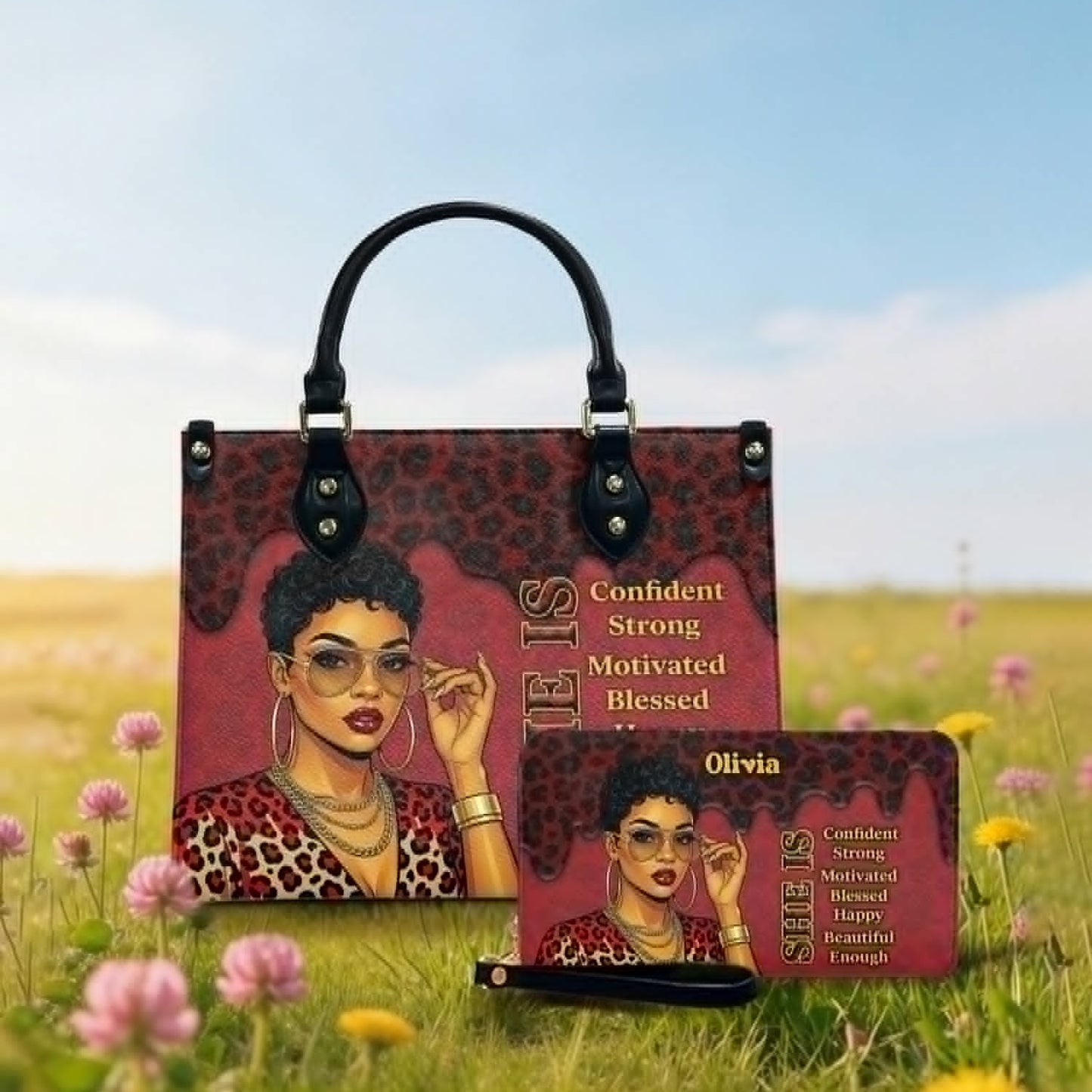 PU Leather Handbag with Large Capacity