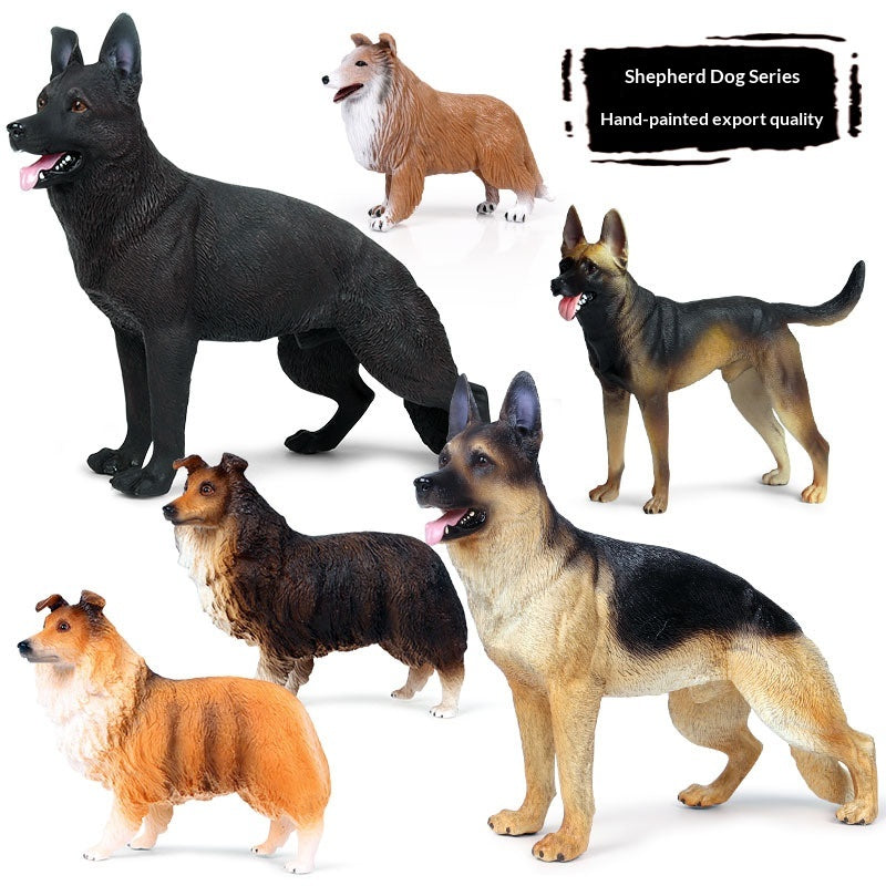 Solid Simulation Dog Animal Model Toy