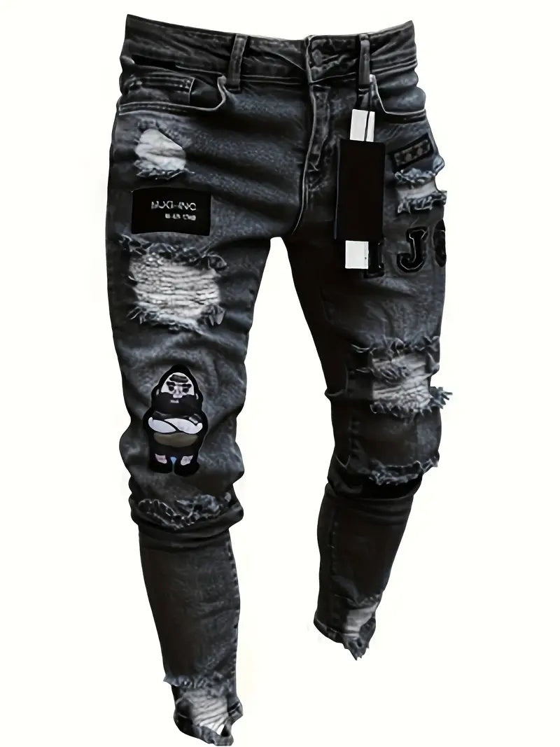 Straight Pants, Stretchy Slim Fit