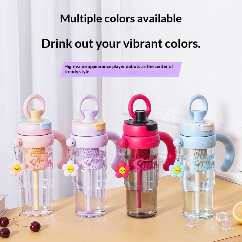 Women's Water Bottle, Jumbo Size with Straw
