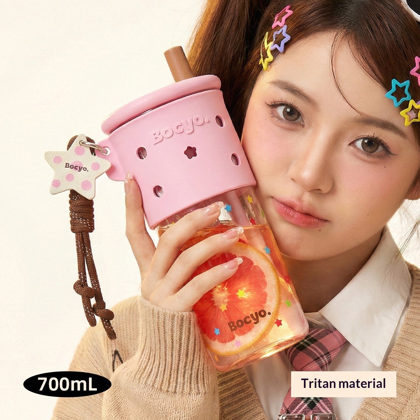 Large-Capacity Car Straw Cup