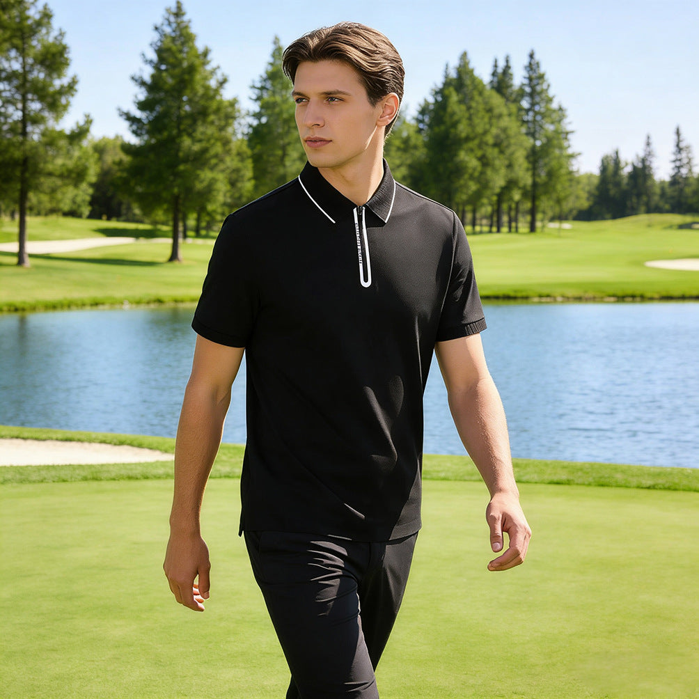 Golf Polo Shirt with Short Sleeves