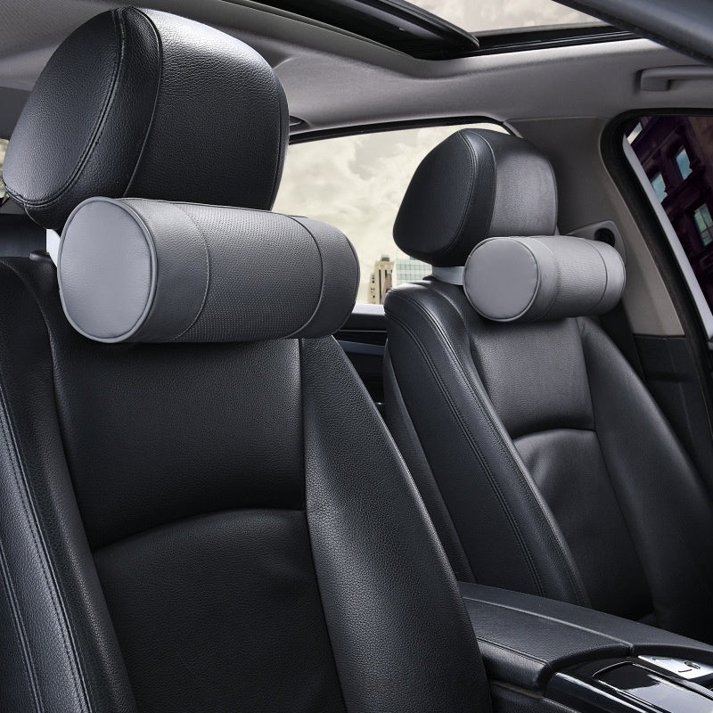 Car Headrest Neck Pillow Genuine Leather