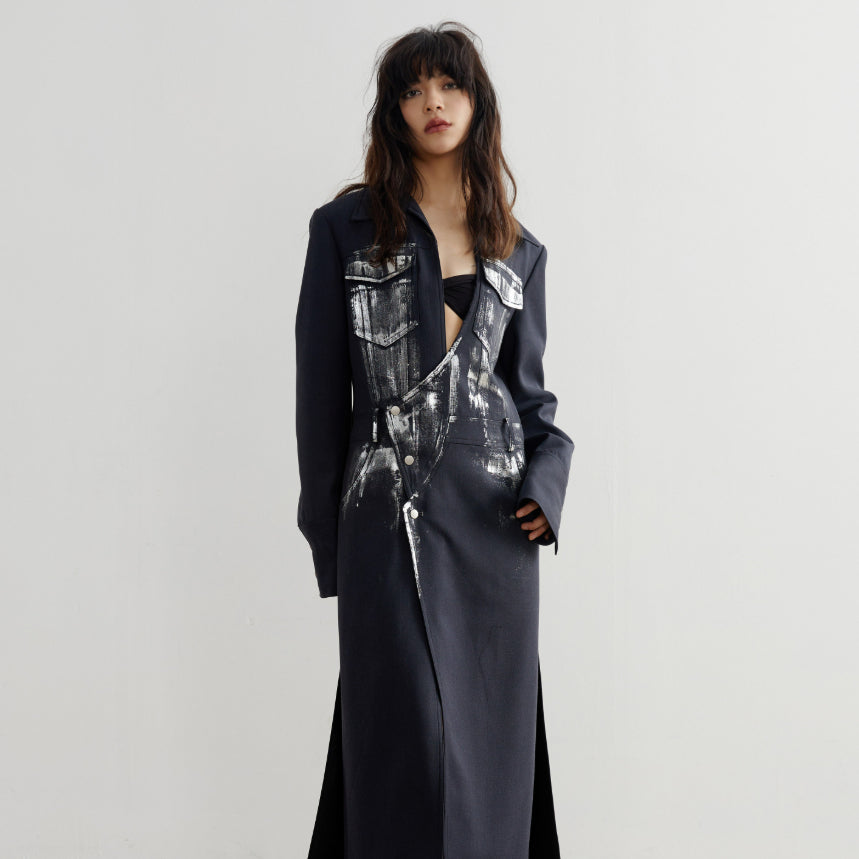 Blazer in Extra Long Rock Artist Style