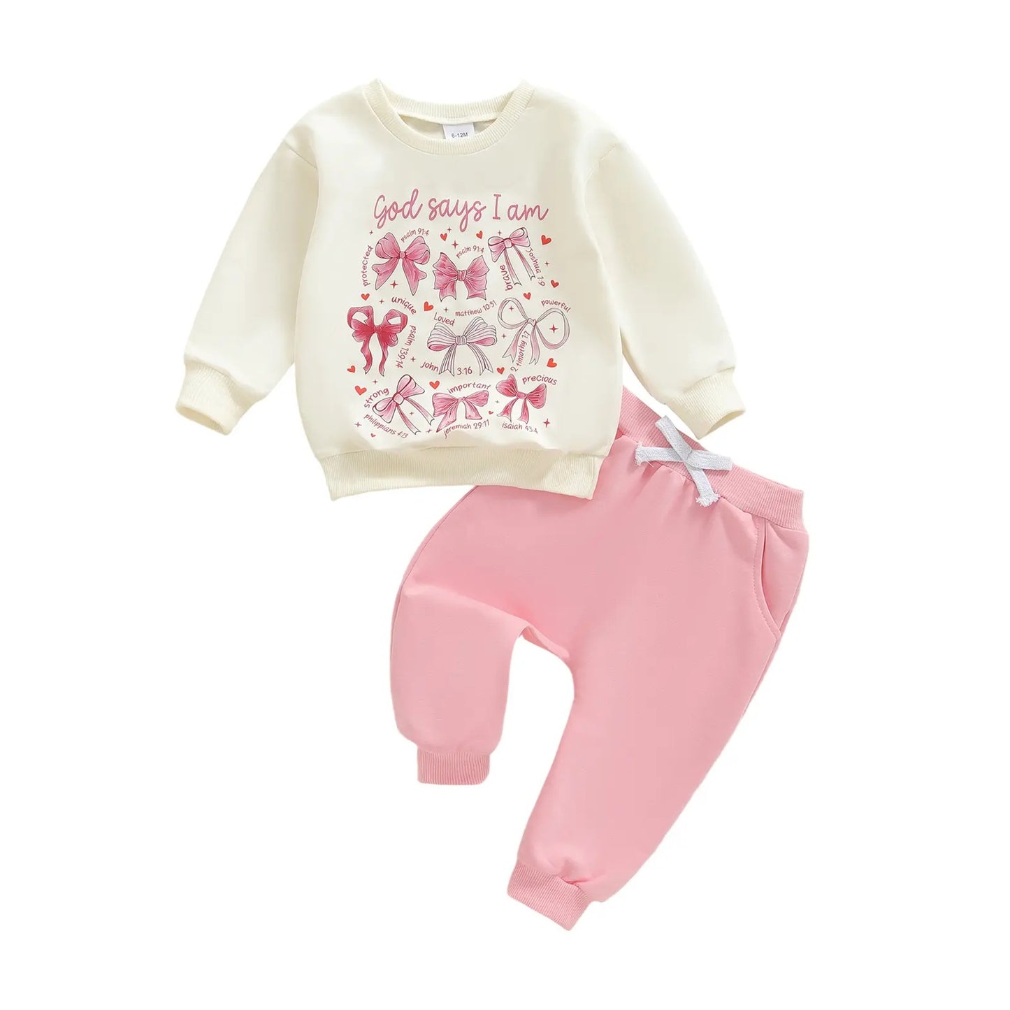 Fashionable Western-style Sweatshirt Set For Girls