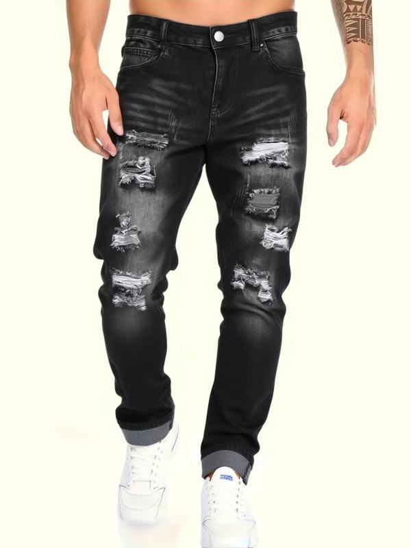Straight Pants, Stretchy Slim Fit