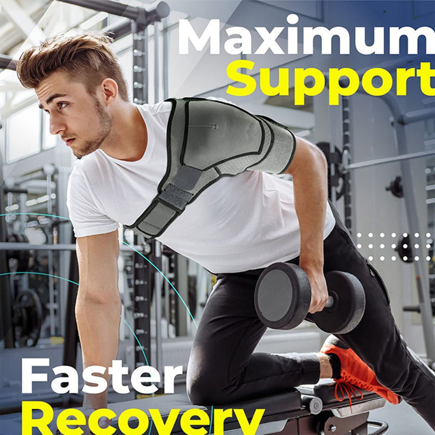 Adjustable Breathable Sports Shoulder Brace - Unisex Compression Support Strap for Joint Protection and Fitness Activities