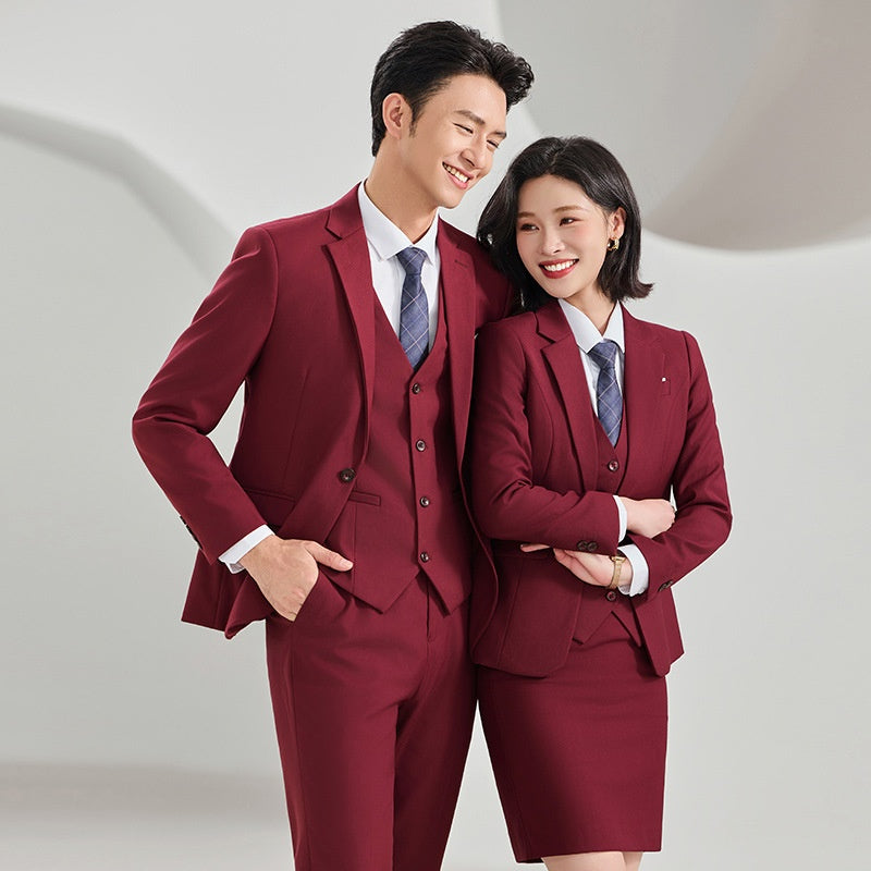 Men's Suit Set in Blue Business Style