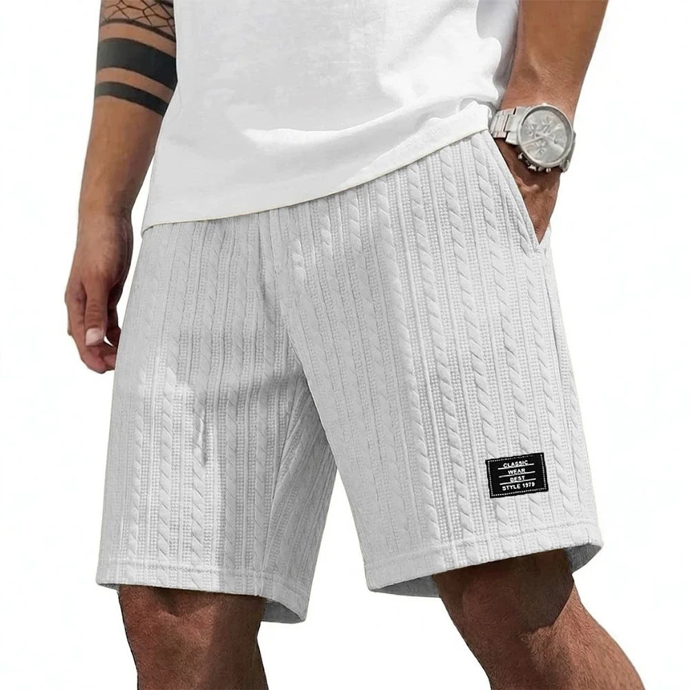 Casual Mens Beach Shorts With A Braided