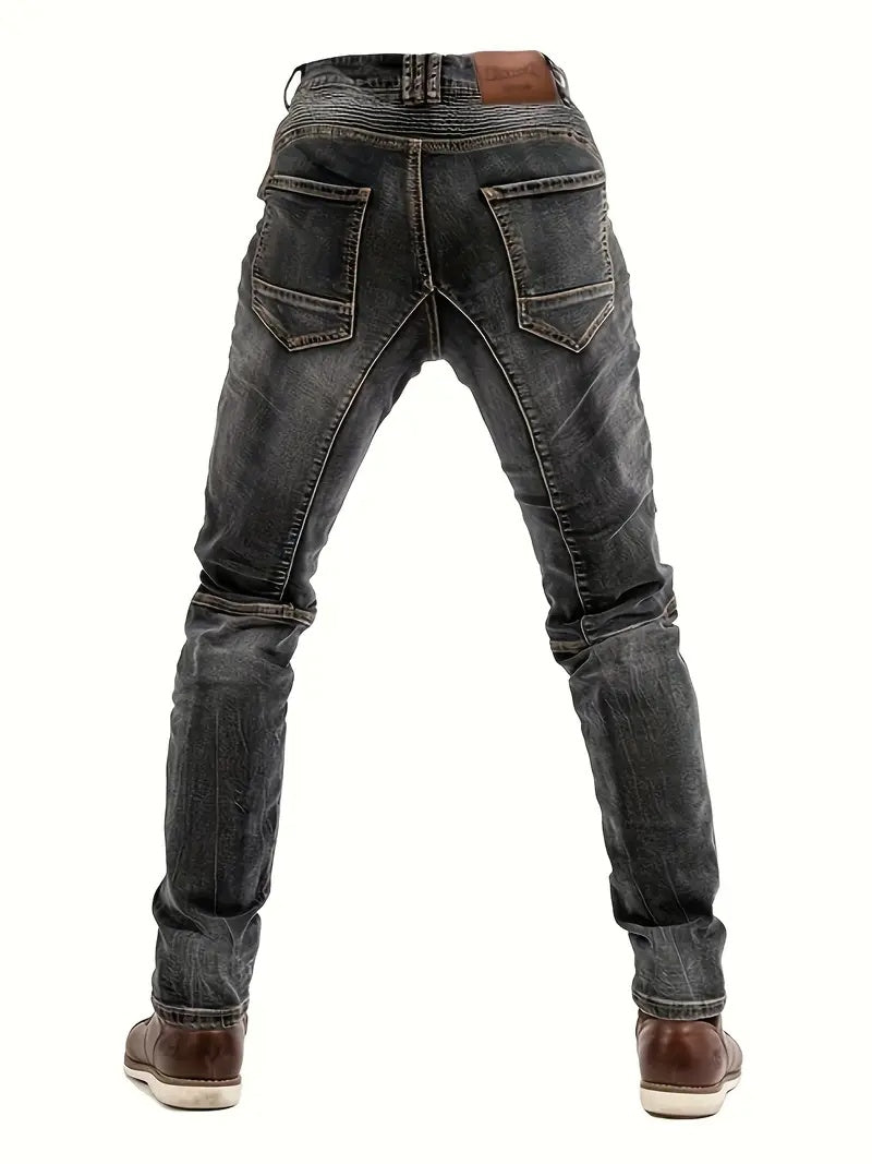 Straight Pants, Stretchy Slim Fit