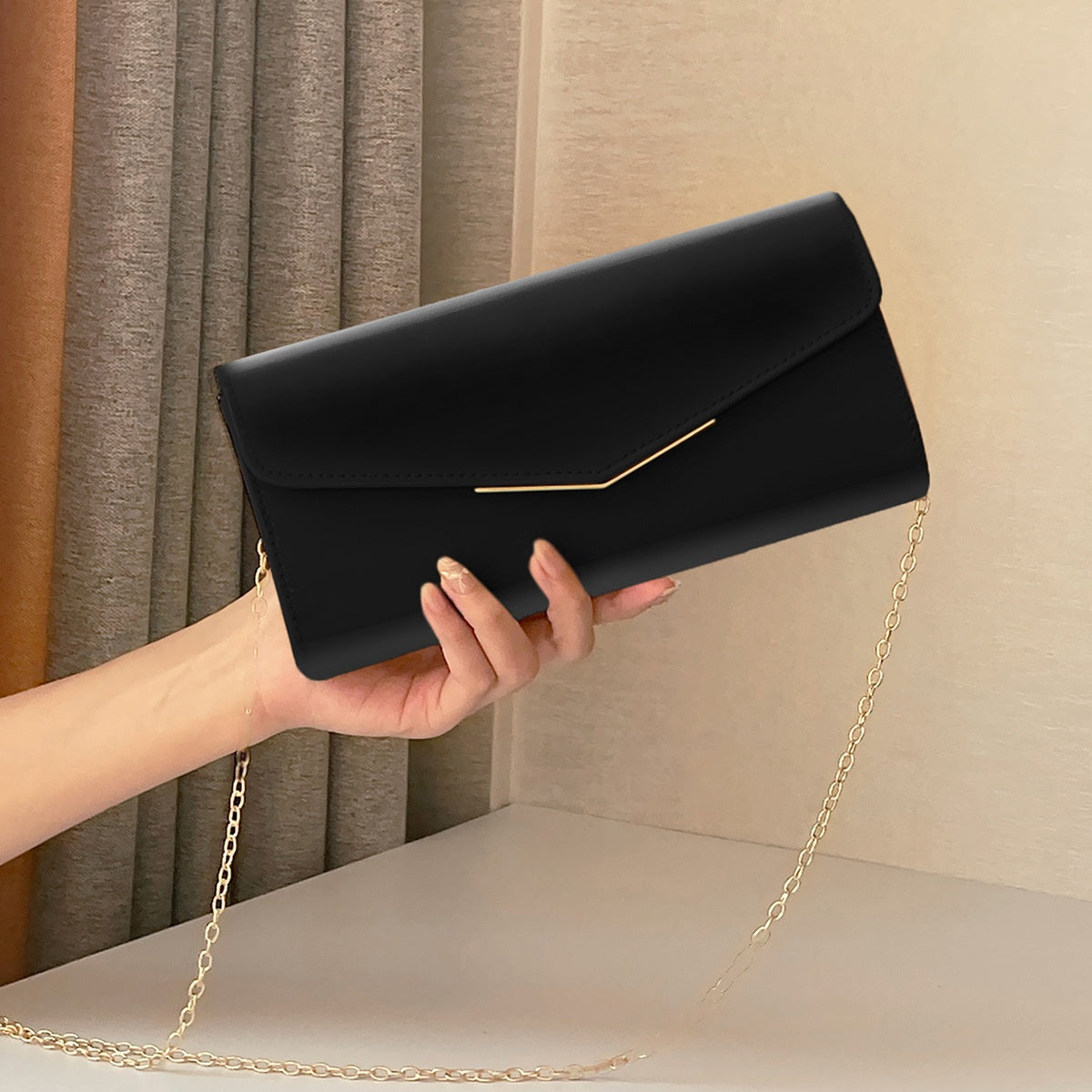 Womens Stylish And Elegant Patent PU Bag In Nude, Cross-body Design