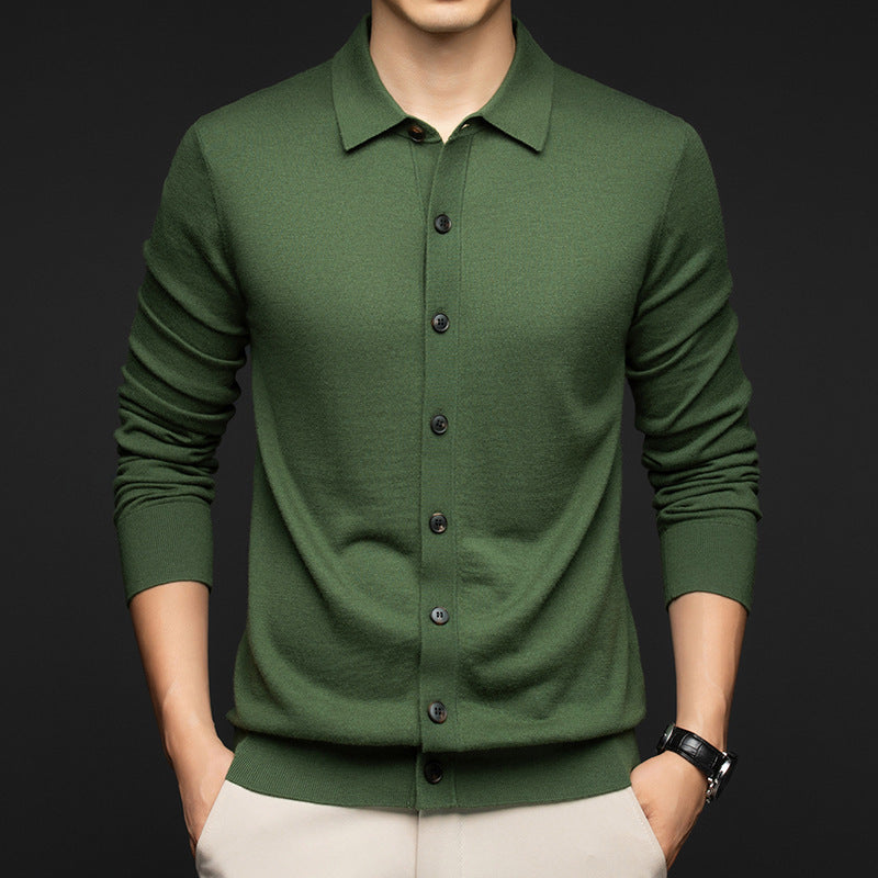 Men's Wool Sweater in Solid Color