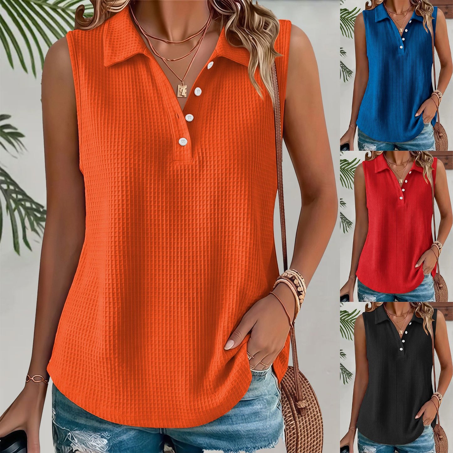 Sleeveless Tank Top in Plus-Size