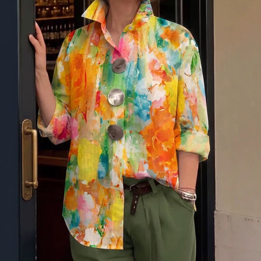 Women's Shirt with Watercolor Print