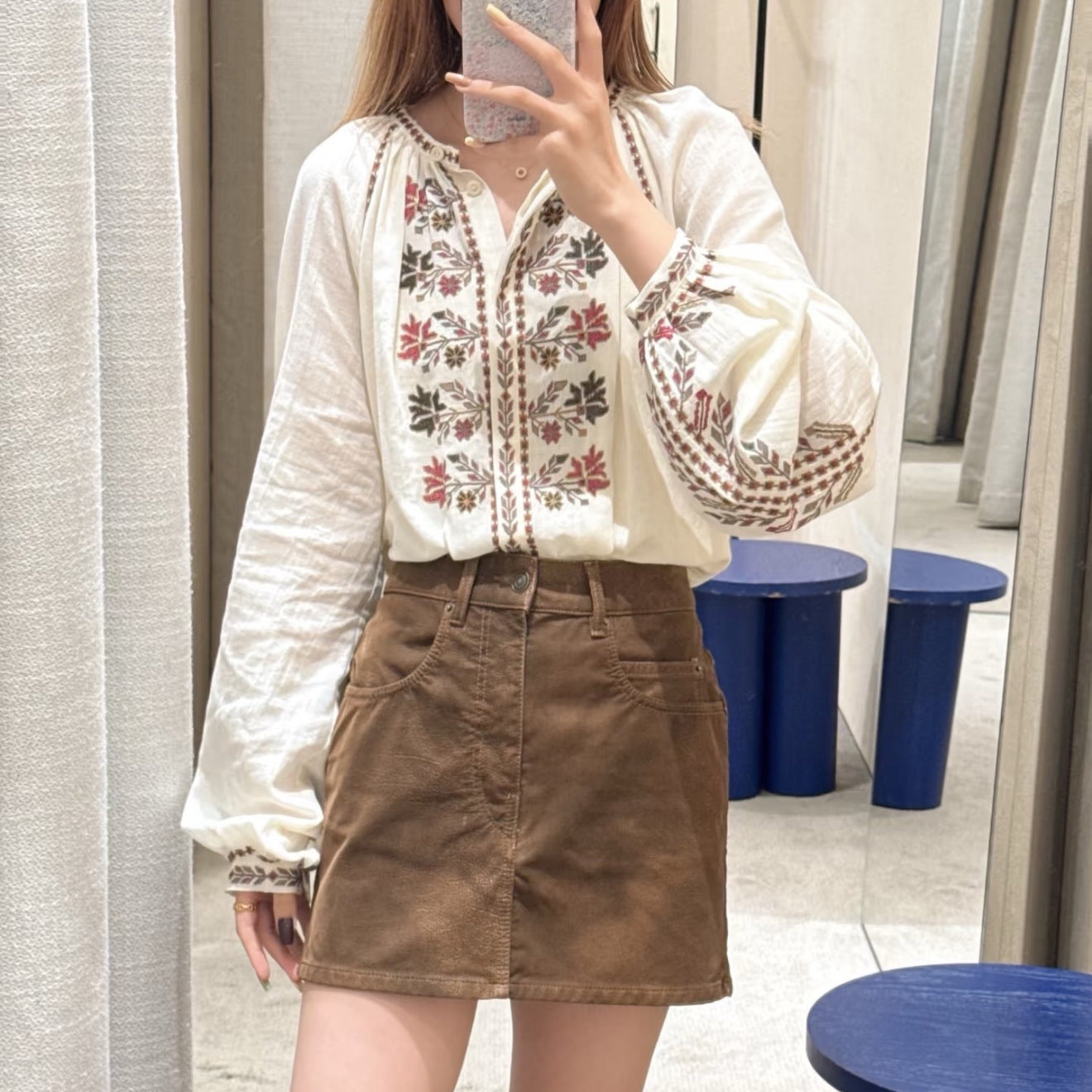 Loose-fitting Stylish Casual Retro Womens Shirt