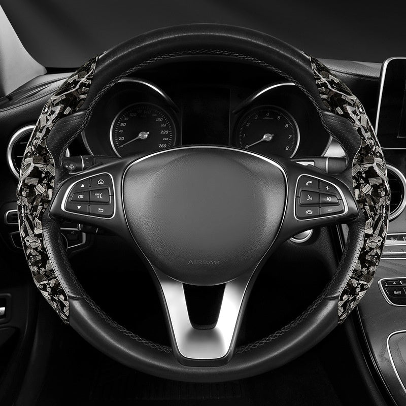 Car Steering Wheel Cover with Maple-Grain Cassette Wrap