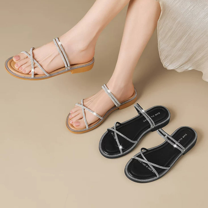 Roman-Strap Sandals with Two-Way Wear