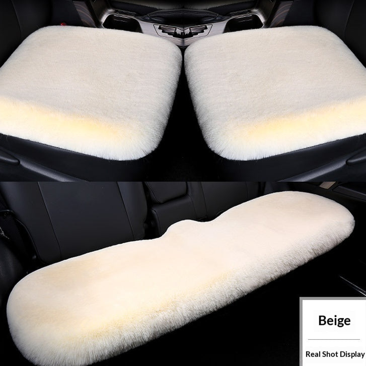 Thickened Winter Plush Three-Piece Car Seat Cushion Set