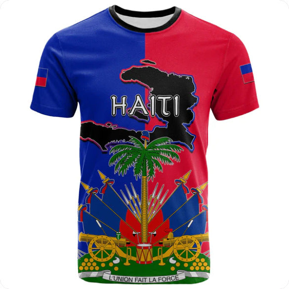 3D Sea Map Pattern T-Shirt