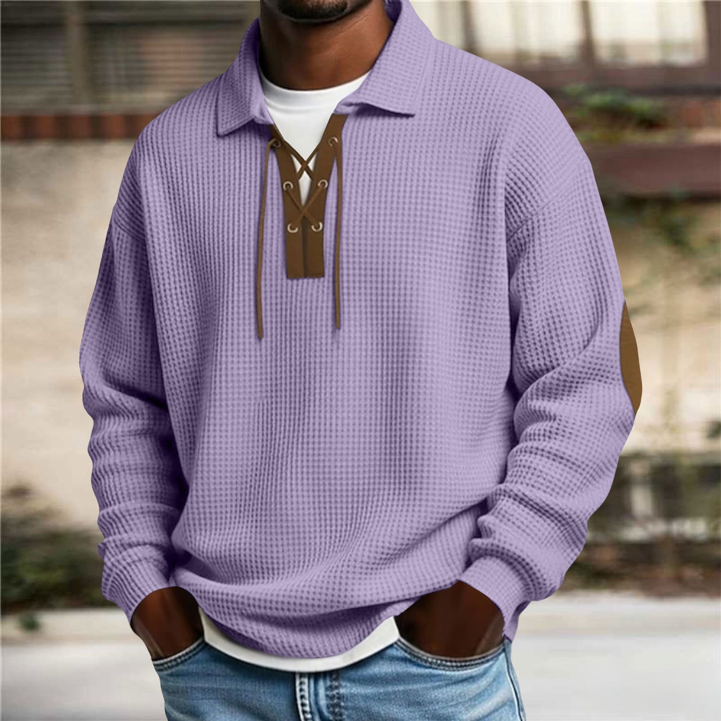Sweatshirt - Loose-Fit Solid-Color