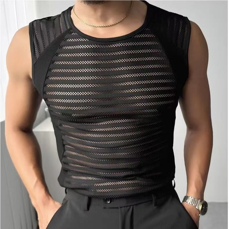 Men's Hollow-Out Fitness Tank Top