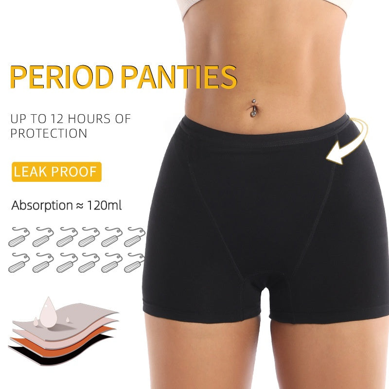 Womens Athletic Boxer Briefs High-waisted