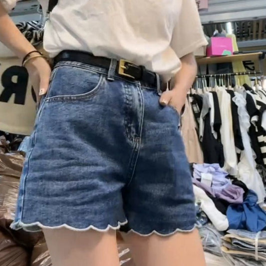 Women's Plus-Size Thin Denim Shorts