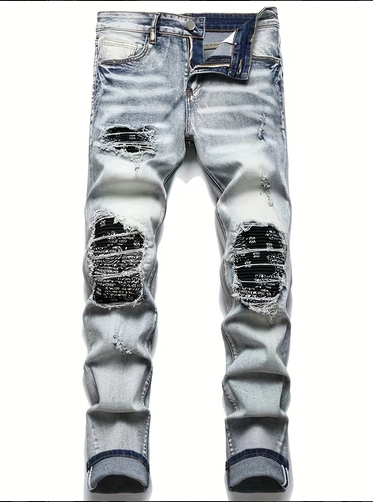Straight Pants, Stretchy Slim Fit