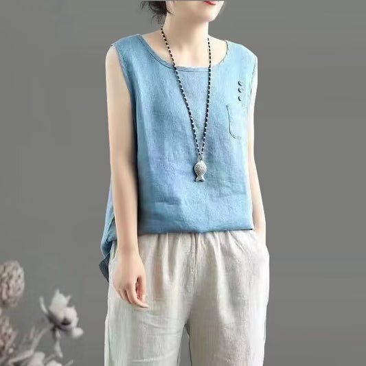 Seamless Slimming Sleeveless Round-neck Versatile Vest