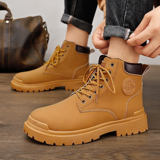 Men's Versatile High-Top Thick-Soled Work Boots