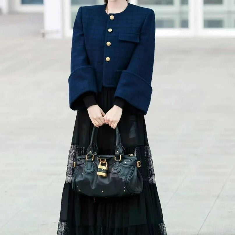 Short Jacket in Single-Breasted Fragrant Wind Style