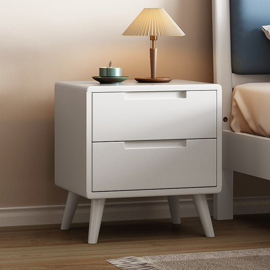 Solid Wood Three-drawer Bedside Table, Modern And Minimalist