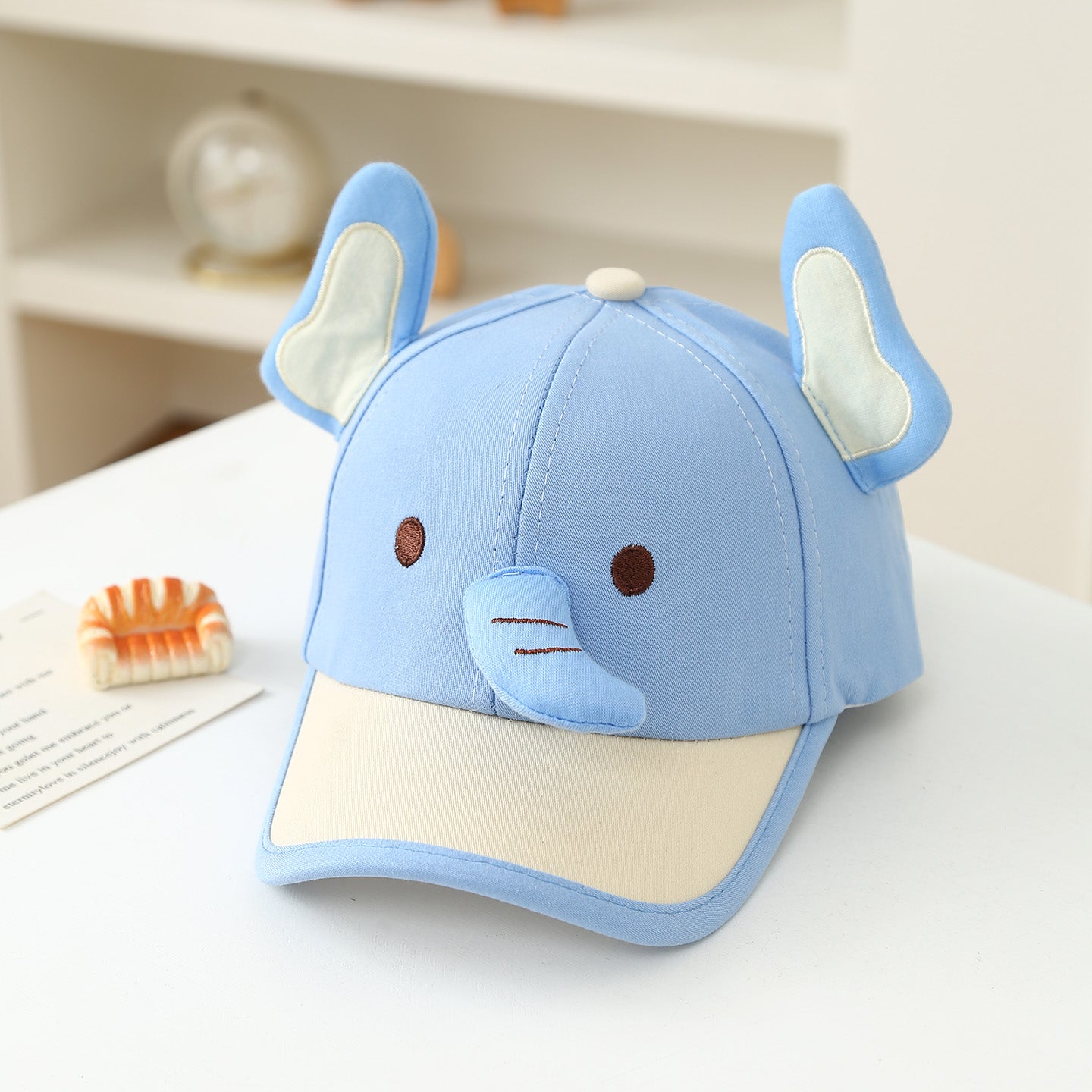 Kids Baseball Cap with Elephant-Themed Design