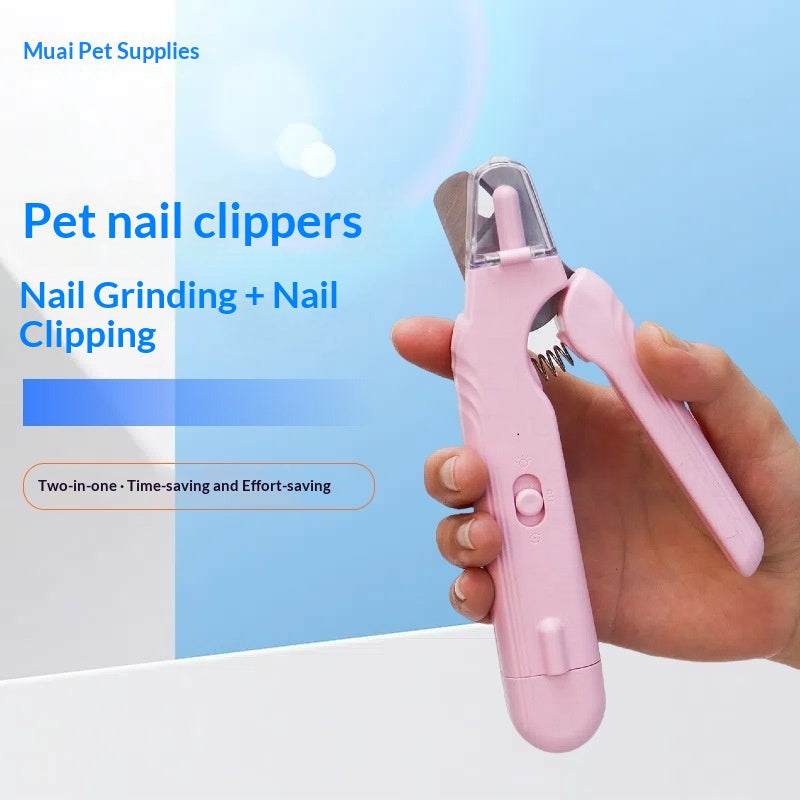 Electric Nail Clipper with 2-in-1 LED Light