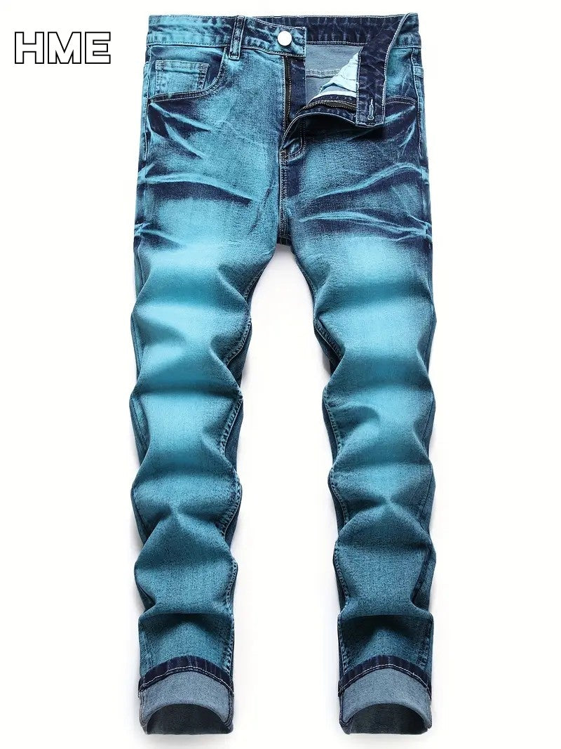 Straight Pants, Stretchy Slim Fit