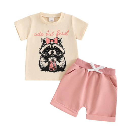Personalized Panda-print Outfit For Boys And Girls