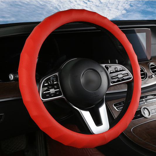 Leather Car Steering Wheel Cover