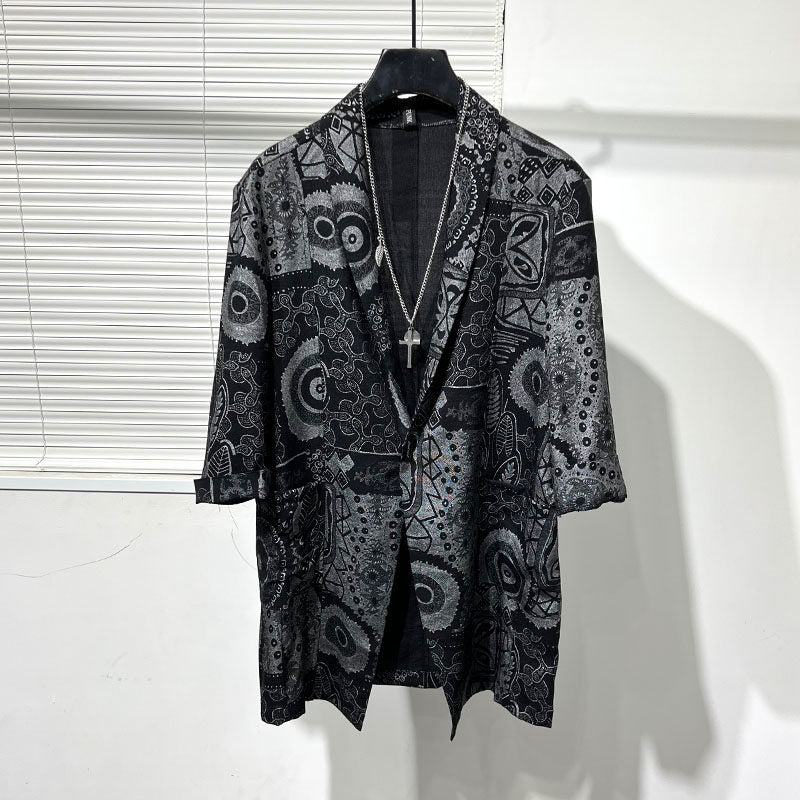 Loose Top with Irregular Print