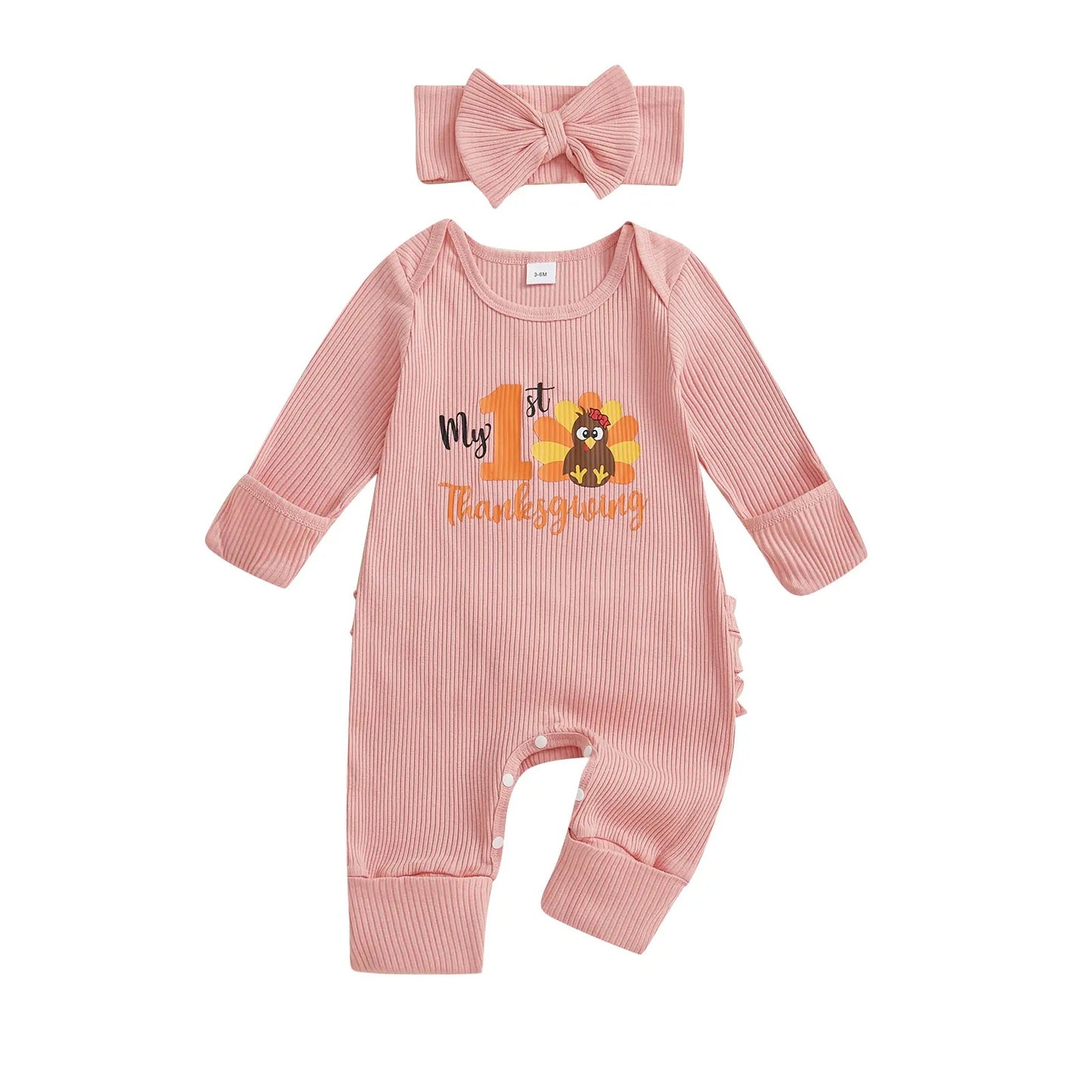 Girls' Bodysuit with Matching Bow Headband